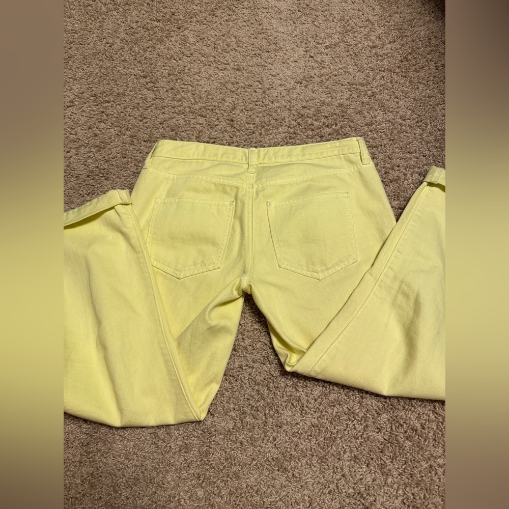 Ann Taylor LOFT Button Fly Yellow Jeans Sz 26/2 - Picture 9 of 9
